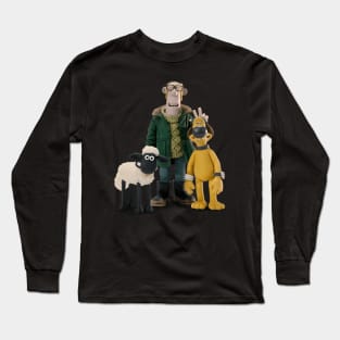 Vintage Sheep TV Series Cartoon The Shaun Long Sleeve T-Shirt